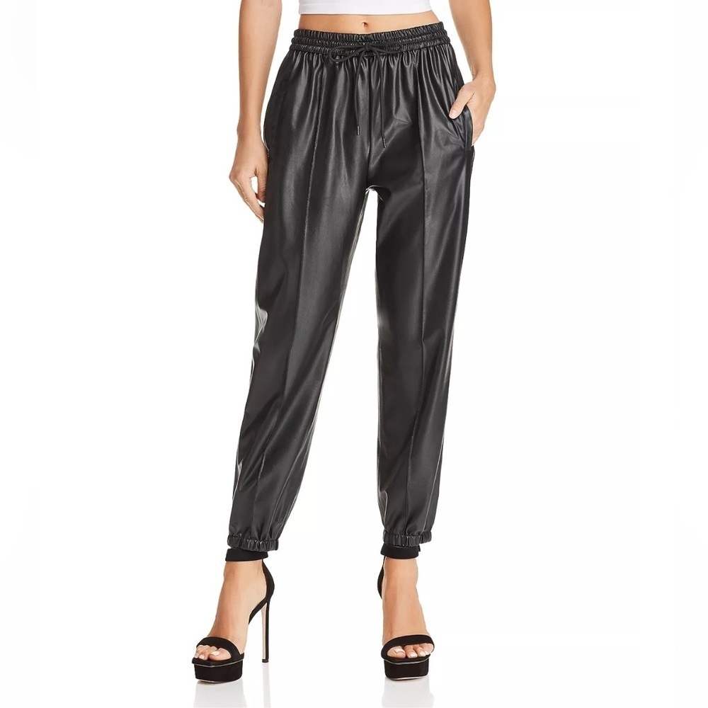 BlankNYC‎ BLANK NYC Faux Leather Jogger Pants size 27 Bloomingdale’s Black Party